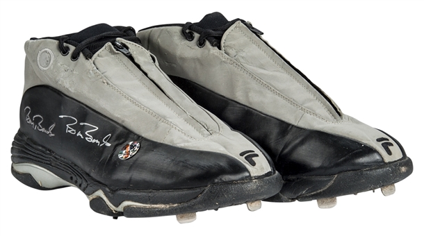Barry Bonds Game Used and Signed Fila Cleats